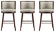 Manhattan Comfort Evalyn Barstool, Stone, Set of 3