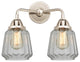 288-2W-PN-G142 Chatham 2 Light 14" Bath Vanity Light, Polished Nickel