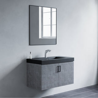 Mattox Mirror, Black, 30"w X 32"h X 1"d