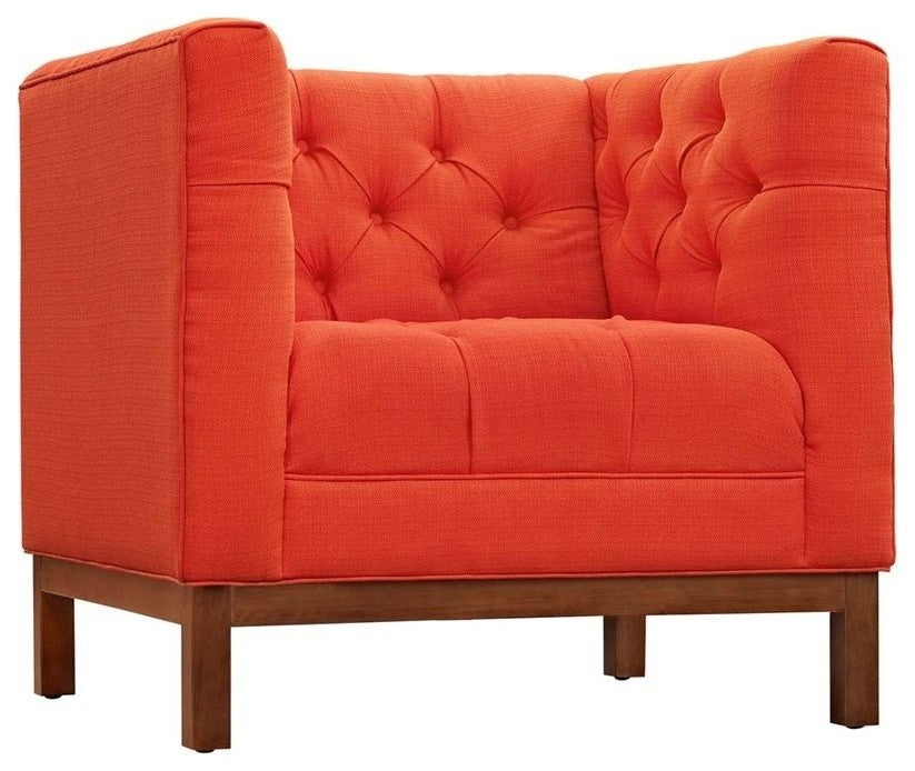 Modern Atomic Red Panache Living Room Set Upholstered Fabric, 2-Piece Set