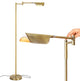 Brightech Leaf - Adjustable Pharmacy LED Floor Lamp for Reading & Crafts, Antique Brass