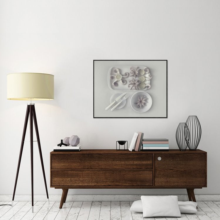 "Octopus 2" Framed Canvas Giclee by Dimitar Lazarov, 41x31"