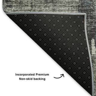 Premium Machine Washable Mayfield AMF624 Charcoal 10' x 14' Rug
