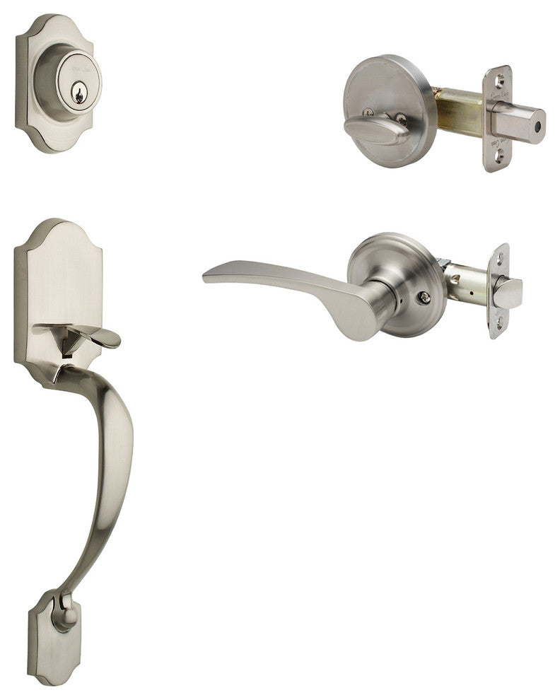 Active Handle Set, Kash Lever Interior Trim, Satin Stainless
