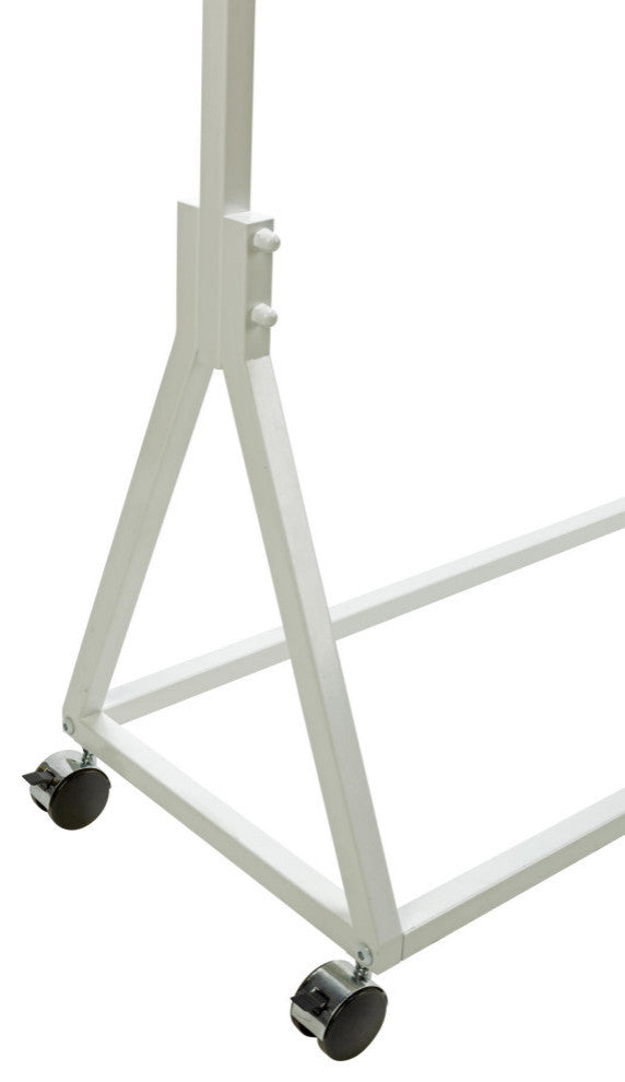 Metal Garment Floor Rack, White