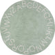 Nuloom Kids Washable Round Alphabet Rug, Mint Green 4' Round
