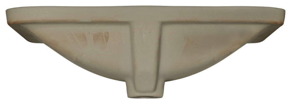 NP-U213907 ExtraWide Rectangle Undermount Porcelain Sink, Overflow Drain Options, Matte Black