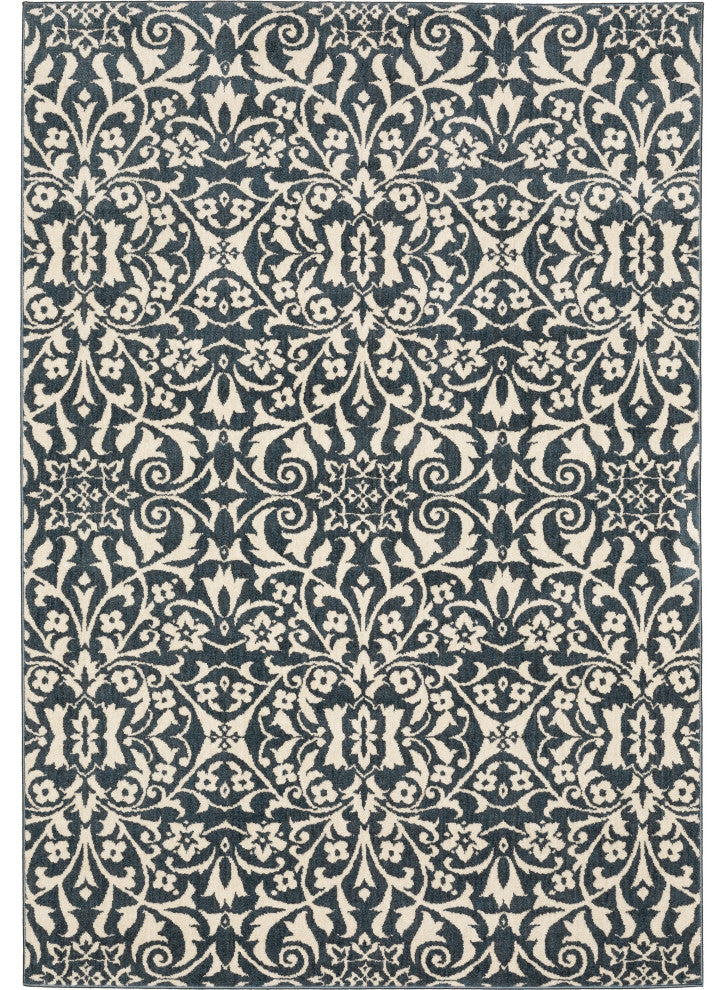 Oriental Weavers Fiona Indoor Rug Blue/ Ivory 6'7" X 9'2"