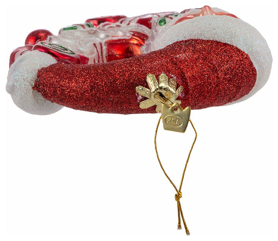 Kurt Adler 7" Bellisimo Santa Candy Wreath Ornament