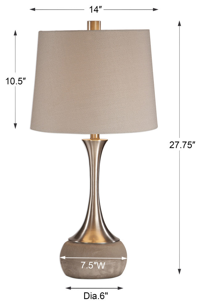Uttermost Niah Brushed Nickel Lamp