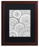 Hello Angel ''Page of Mandalas'' Art, Wood Frame, Black Mat, 20x16