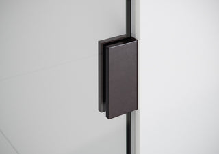 78"x34" Frameless Shower Door Single Fixed Panel, Oil Rubbed Bronze