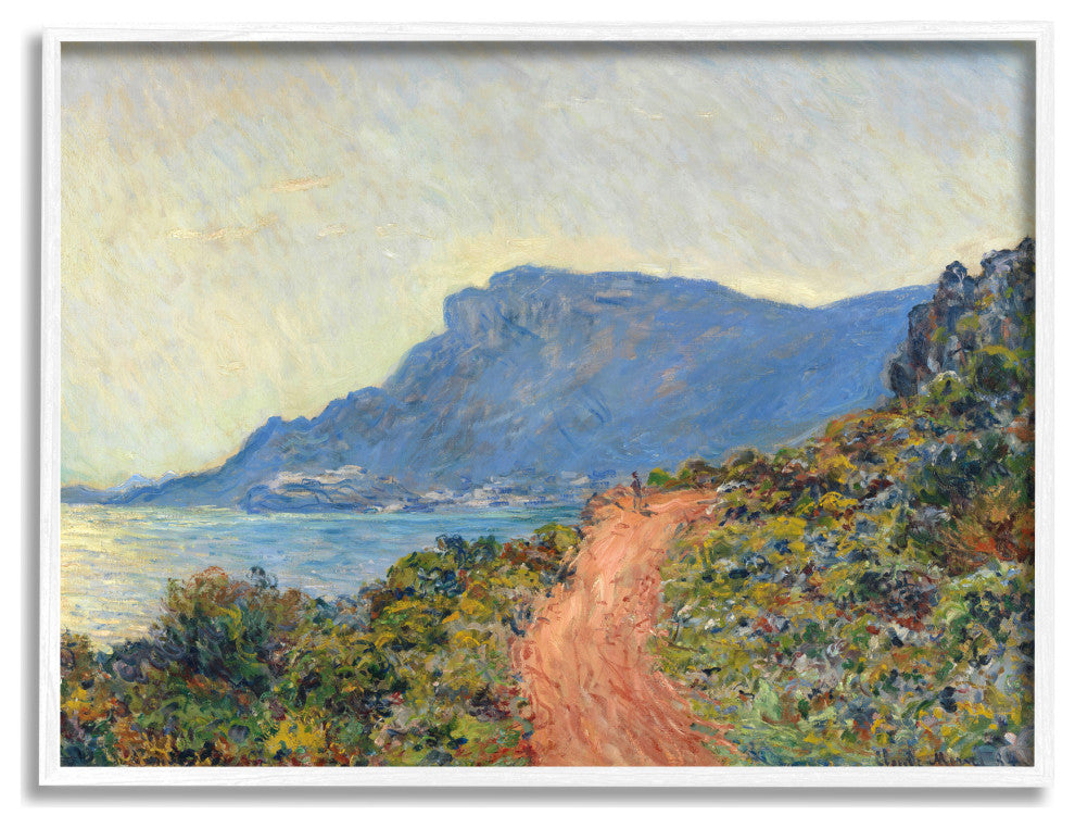 Cliff Road Ocean Mountain Landscape Monet Classic Painting, 20 x 16
