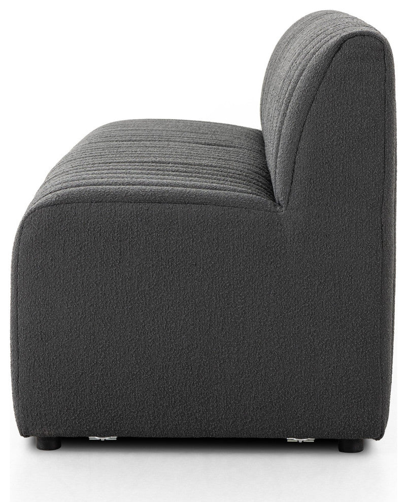 Augustine 82" Dining Bench Fiqa Boucle Charcoal