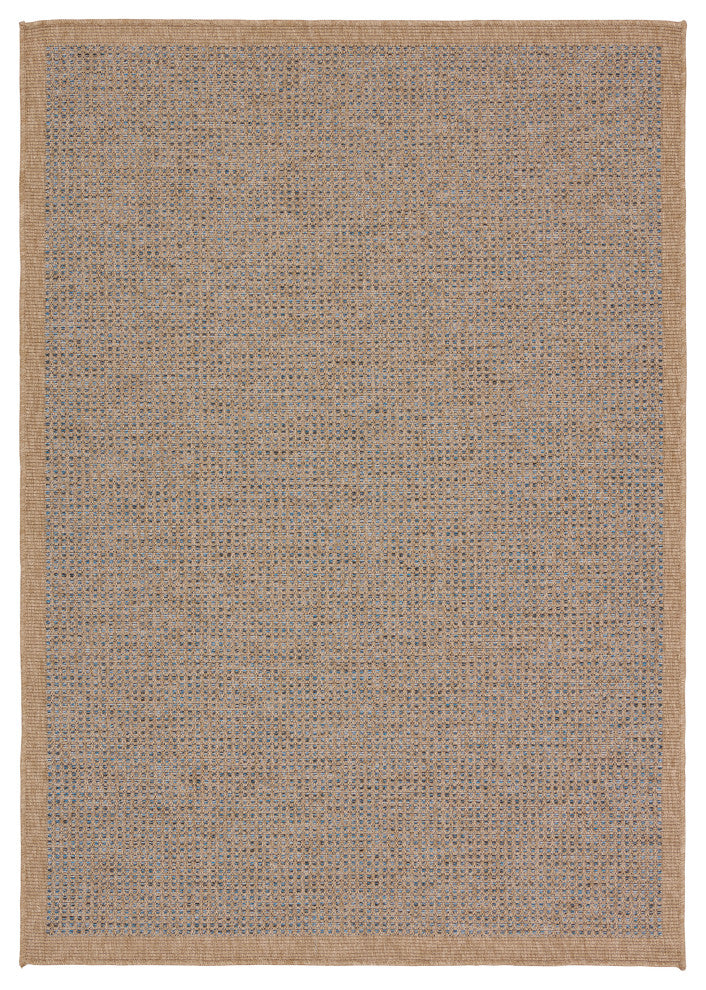 Vibe Kidal Indoor/Outdoor Solid Brown/Blue Area Rug 9'X12'