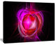 Red Fractal Explosion Supernova, Abstract Canvas Art Print, 20x12
