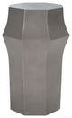 Safavieh Indoor-Outdoor Klaudia Concrete Accent Table Dark Grey