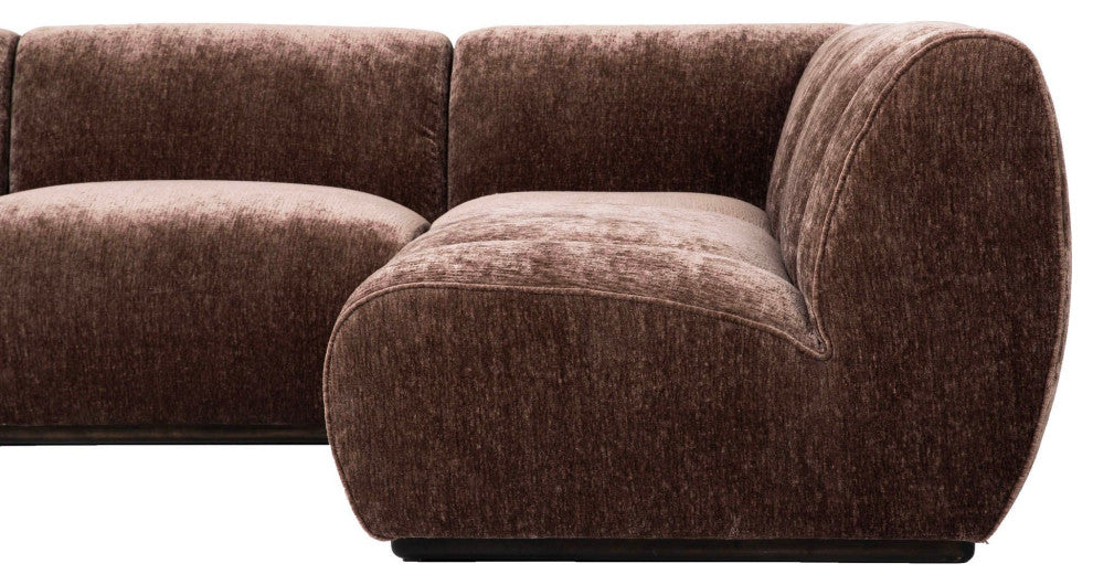 Sterling 4-Piece Armless Sectional Sofa, Brown