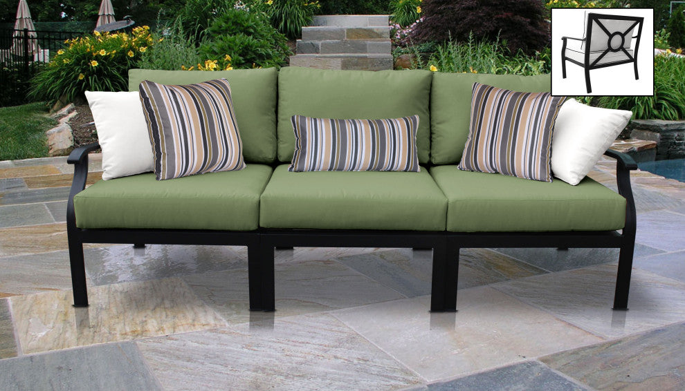 kathy ireland Madison Ave. 3 Piece Aluminum Patio Furniture Set 03c, Forest