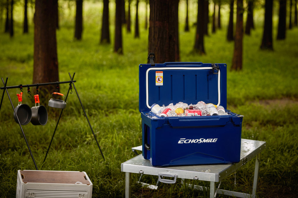 EchoSmile 30 qt. Rotomolded Cooler, Dark Blue
