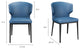 Contemporary Delaney Side Chair Steel Blue - M2 - Blue