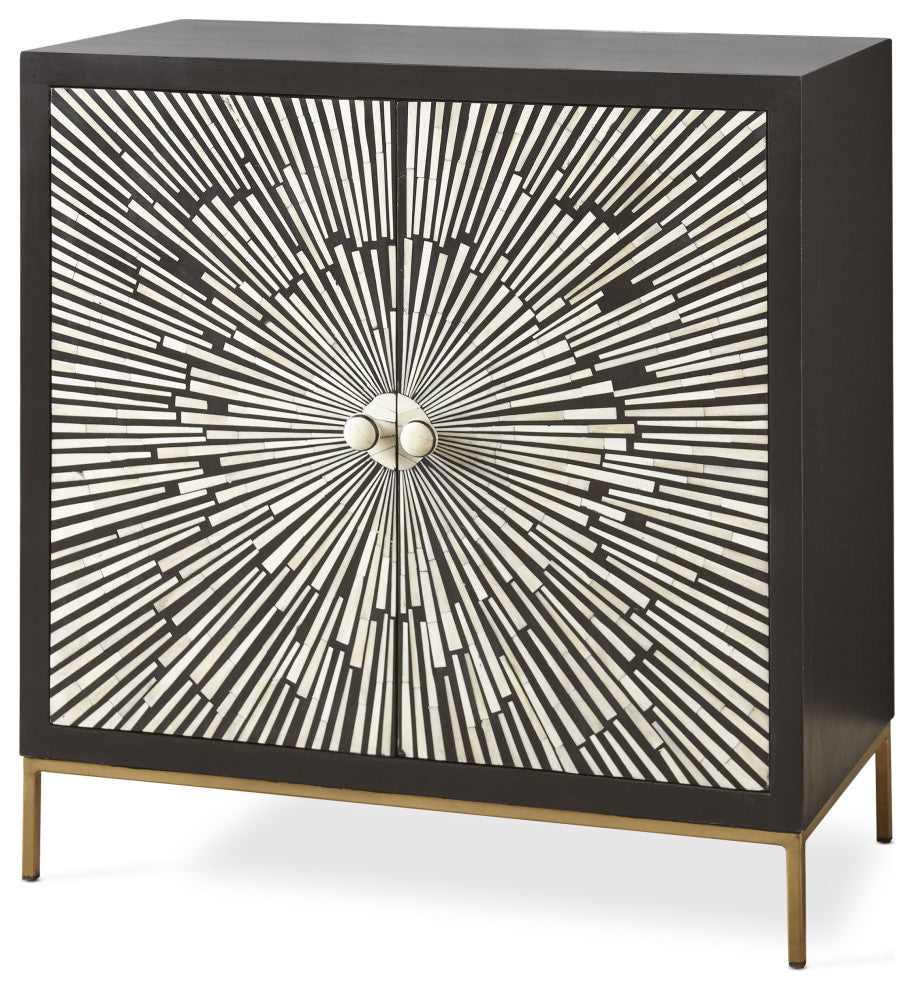 Amika 2 Door Sunburst Accent Cabinet