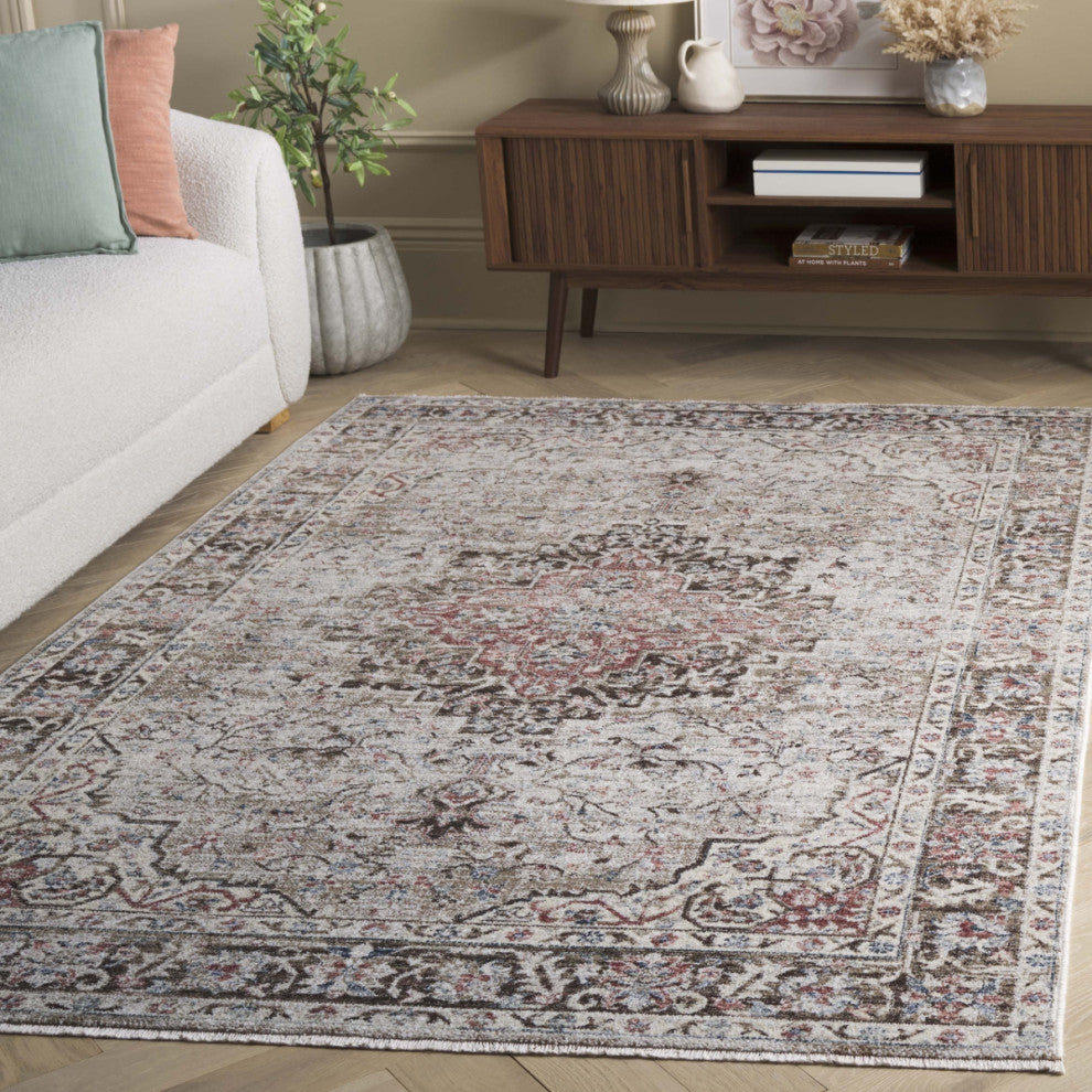 Safavieh Antique Patina ANP642 Rug, Beige/Brown, 4'x5'7"