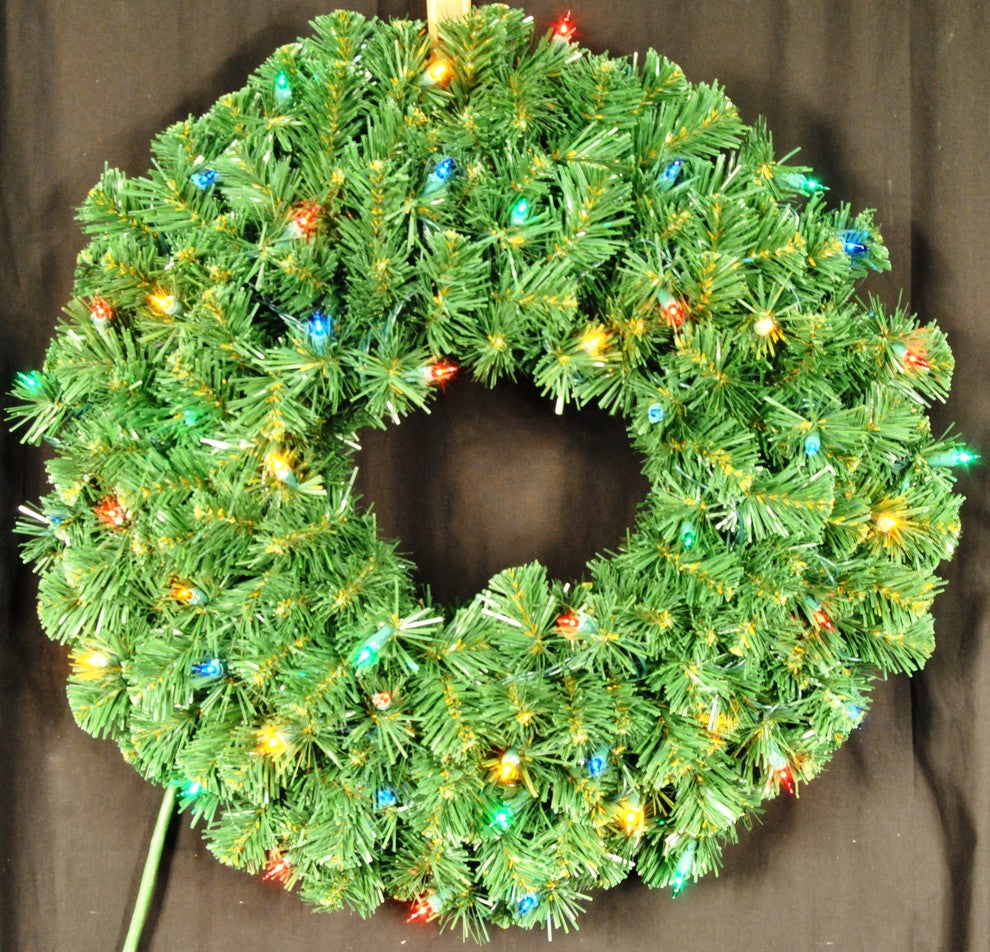 2' Pre-Lit Multi-Color Incandescent Sequoia Wreath