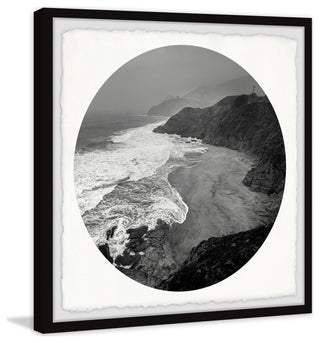 "Big Ocean Waves" Framed Painting Print, 18x18