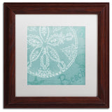'Aqua Treasure II' Matted Framed Canvas Art by Daphne Brissonnet