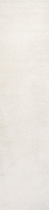 Haze Solid Low-Pile Runner Rug, Cream, 2 X 8