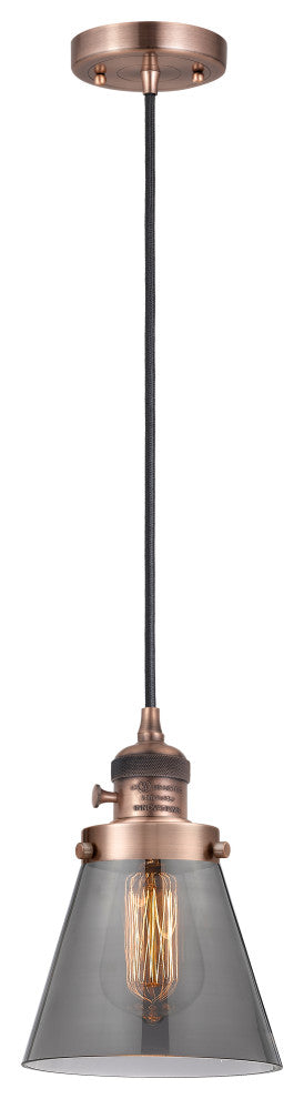 INNOVATIONS 201CSW-AC-G63 1-Light Mini Pendant Antique Copper