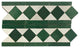 Contemporary Zellige Border, 12"x3 3/4"x1/2", Green/White