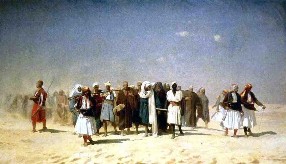 Jean-Leon Gerome Egyptian Recruits Crossing the Desert Wall Decal