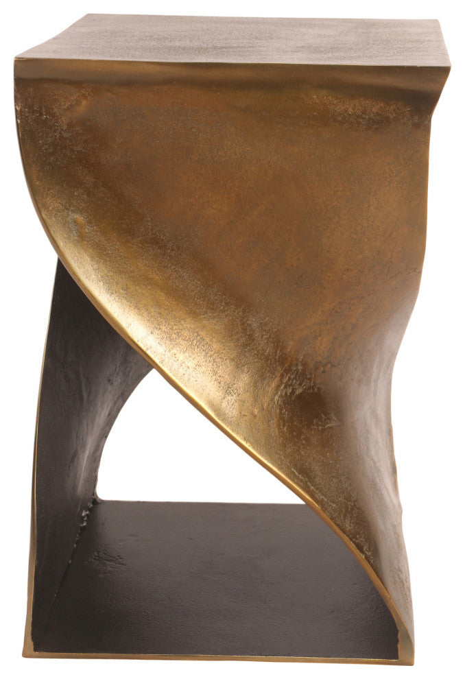 Contemporary Twist Accent Table - Brown