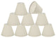 32118-9 Hardback Empire Chandelier Clip On Lamp Shade Off White Cotton 3"x6"x5"