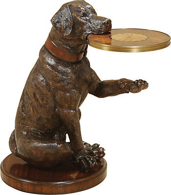 Cast Resin End Table With Tray