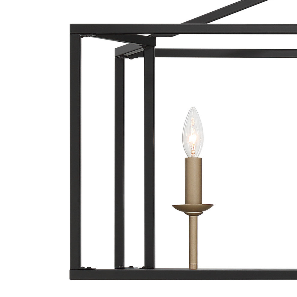 6 Light Kitchen Island Linear Pendant