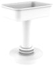 Vanity Top Soap Dish with Dotted Accents, Matte White
