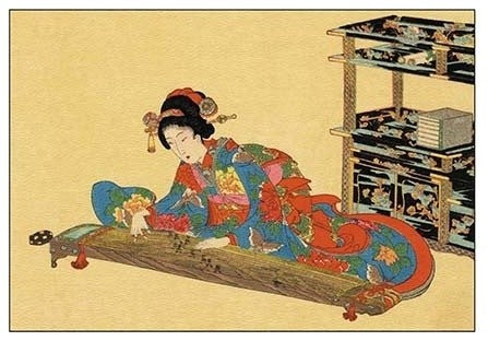 The Samisen- Gallery Wrapped Canvas Art 28" x 42"