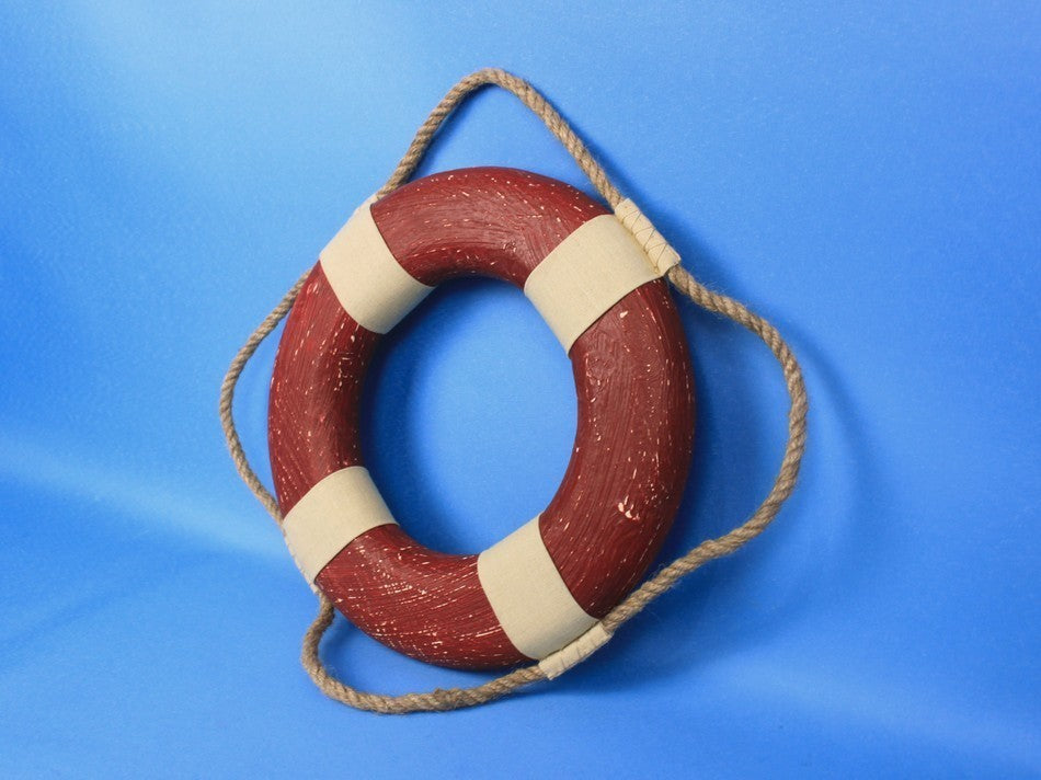 Vintage Decorative Lifering, Red, 10''