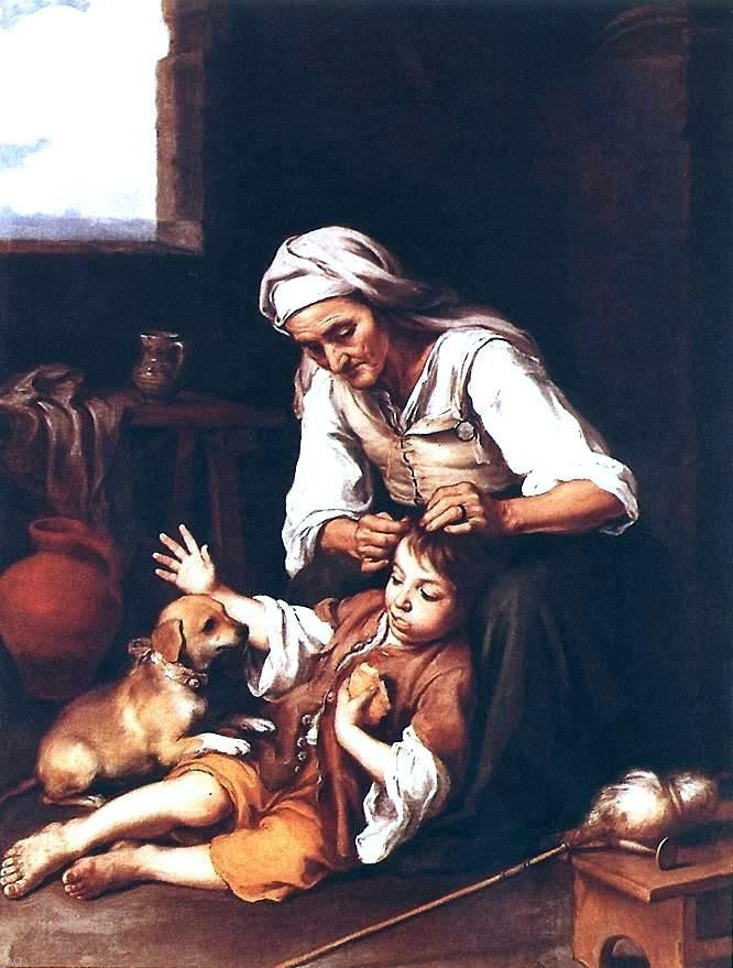 Bartolome Esteban Murillo The Toilette, Gallery Wrapped Canvas Print, 21"x28"