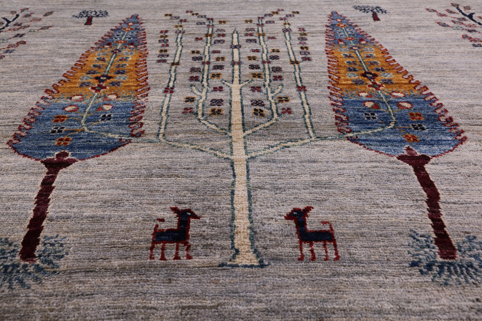 6' 5" X 9' 5" Tribal Persian Gabbeh Handmade Rug Q5269