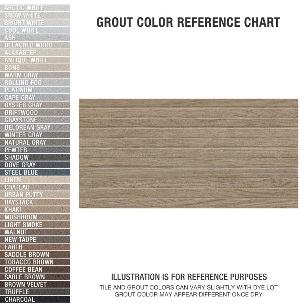 Woodstrip Nogal Fluted Ceramic Wall Tile