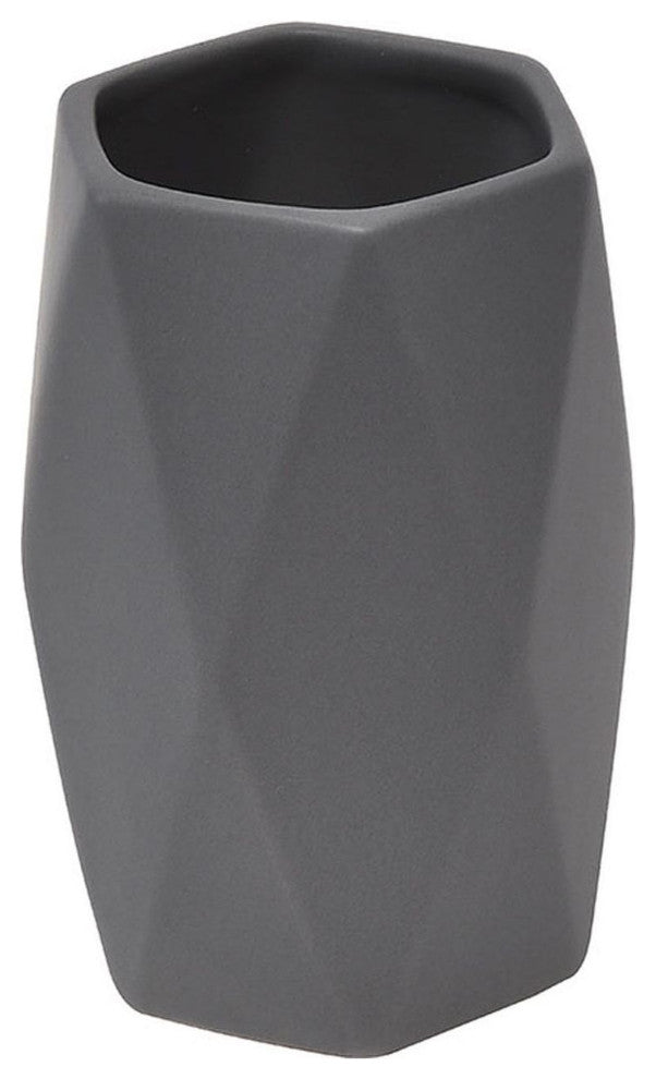 Diamond Bath Tumbler Cup Holder or Toothbrush Holder White, Grey