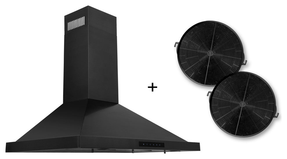 ZLINE 36" Range Hood, Stainless Steel With Set of 2 Charcoal Filters