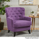 GDF Studio Annelia Tufted Fabric Club Chair, Purple