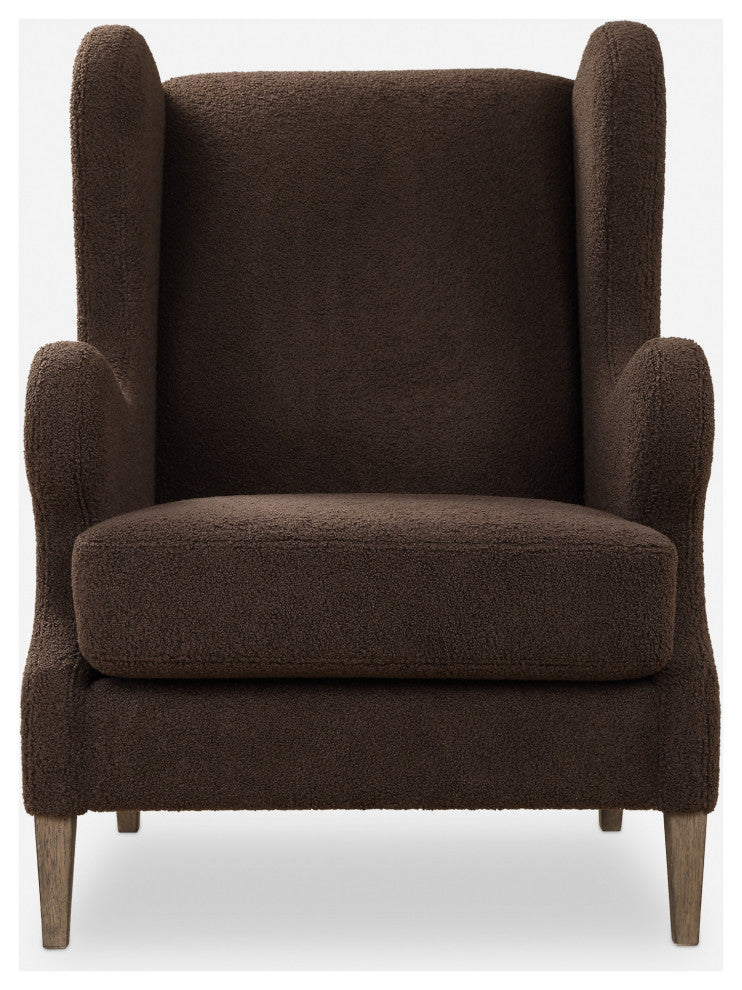 Uttermost 23839 Serpentine 30"W Wood Framed Polyester Accent - Brown