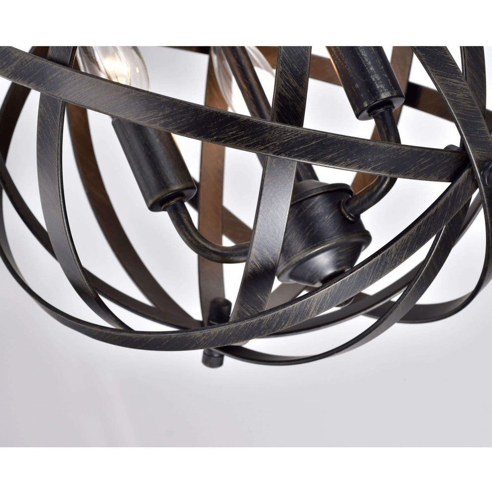 Small-version Chloe 3-Light Globe Flush Mount