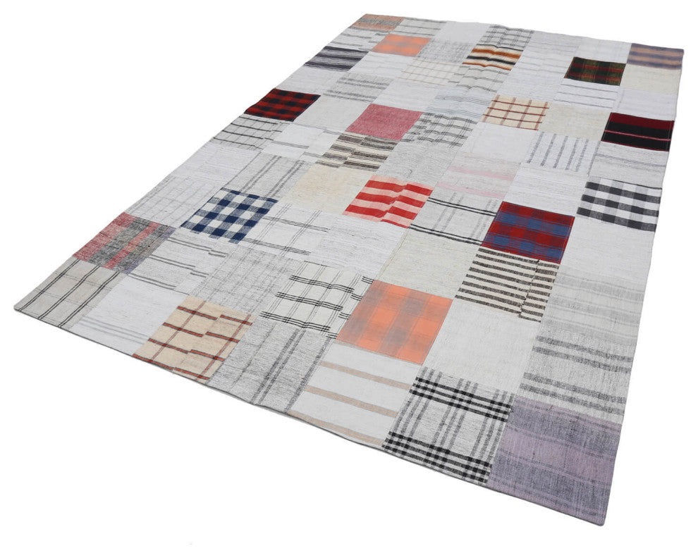 Rug N Carpet - Handmade Anatolian 6' 8'' x 9' 11'' Unique Patchwork Kilim Rug